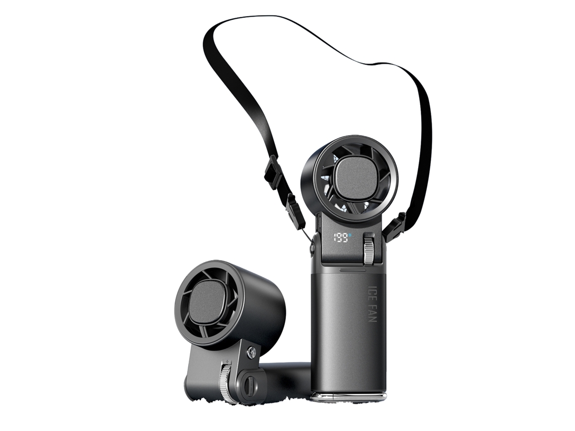 Laxiscreed Mini Ar Condicionado Portátil De Mão Com Ventilador De Pescoço Recarregável E Design Compacto