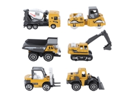 Mali 6pcs Caminhão de Construção Mini de Liga Brinquedo Abs para Crianças Natal Presente