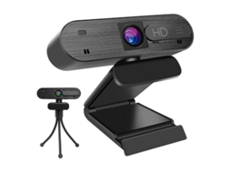 Webcam Com Microfone Para Pc, 1080p Fhd Webcam Com Tampa De Privacidade, Plug And Play Web Cameras Para Desktop Laptop Online Class Yizhood (preto)
