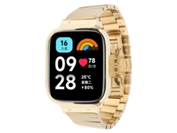 Pulseira De Aço Inoxidável Com Moldura Integrada E Um Único Anel Para Redmi Watch 3 Lite