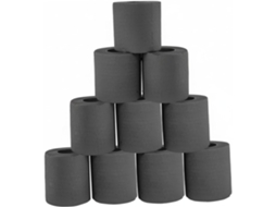 Papel Higiênico De 4 Folhas, Rolo Com 10 Unidades, Preto, Celulose Virgem, Para Uso Doméstico E Comercial