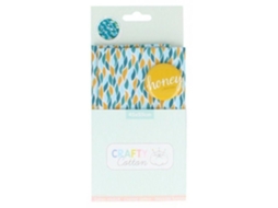 Voucher em Tecido de Algodão Crafty Geométrico Chamas Fundo Branco 145 x 110 Cm Slowmoose