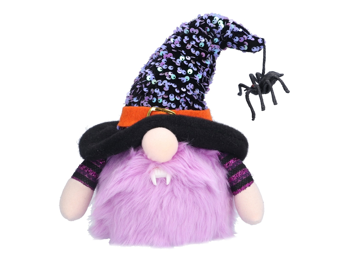 Decoração de Halloween boneca sem rosto com luz anão brilhante gnome Natal ação de graças roxo S/MARCA