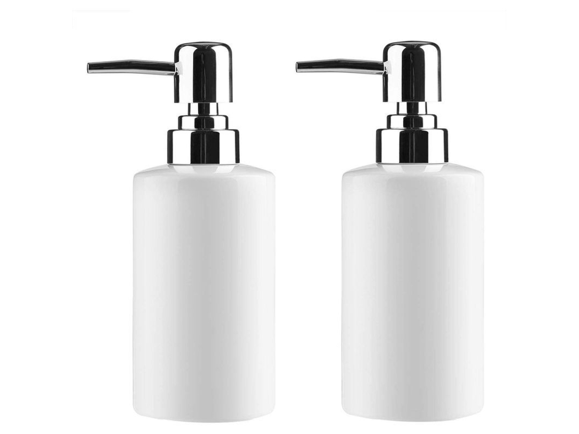 2026 dispensador de Jabón Recargable para Cocina Baño (branco, 2 Peças)