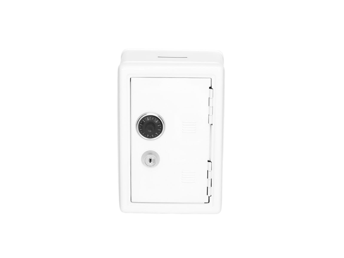 Caixa De Dinheiro Aço Inoxidável Fecho De Combinação Portátil Multi-cor Compacta White