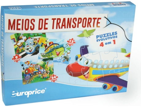Puzzle  Meios de Transporte (Idade Mínima: 3 anos - 24 Peças)