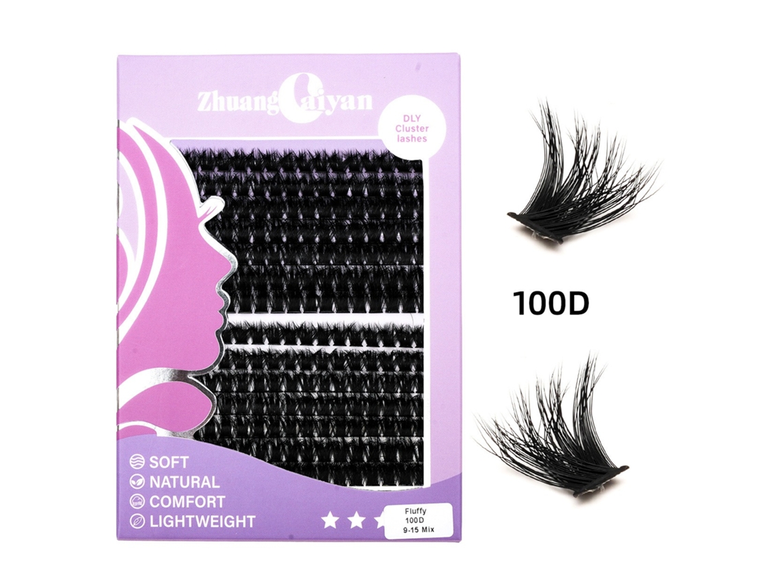Diy Cílios Postiços 100d Fluffy D Curl Volume Russo
