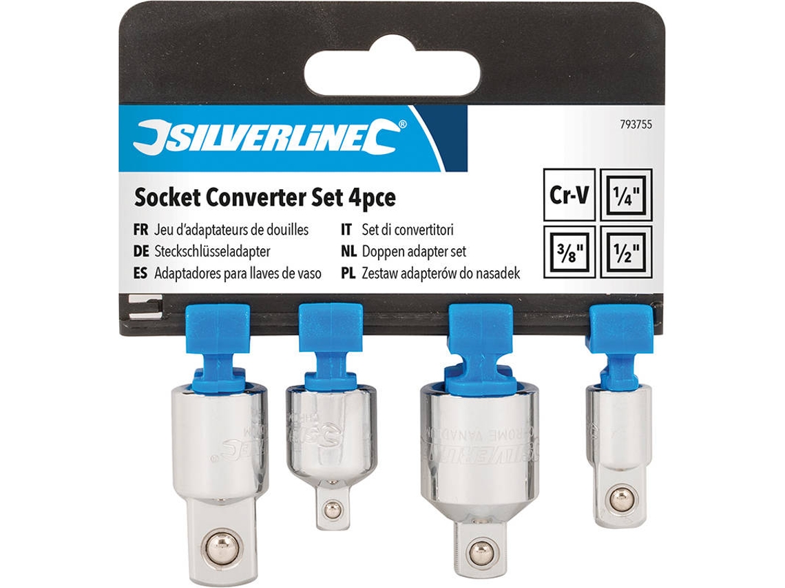 Conjunto de Adaptadores para Chaves de Caixa SILVERLINE 793755 - 4 peças