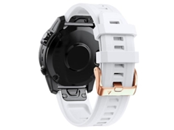 Lurelia Pulseira De Relógio Silicone Branca 20 Mm, Compatível Com Garmin Descent Mk2s, Acabamento Moderno