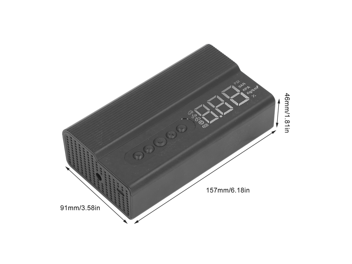 Laxiscreed Inflador Portátil Dual-uso Com Display Digital Para Pneus Com E Sem Fios