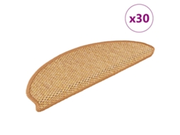 Vidaxl Tapetes Escada Adesivos Aspeto Sisal 30pcs 65x21x4 Cm Sisal