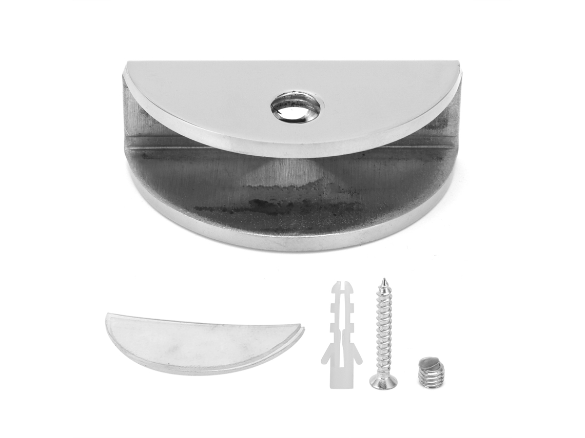 Grampo semicircular para fixação de vidro (adequado para vidros de 8 a 12 mm, acessório de fixação especial para banheiros)