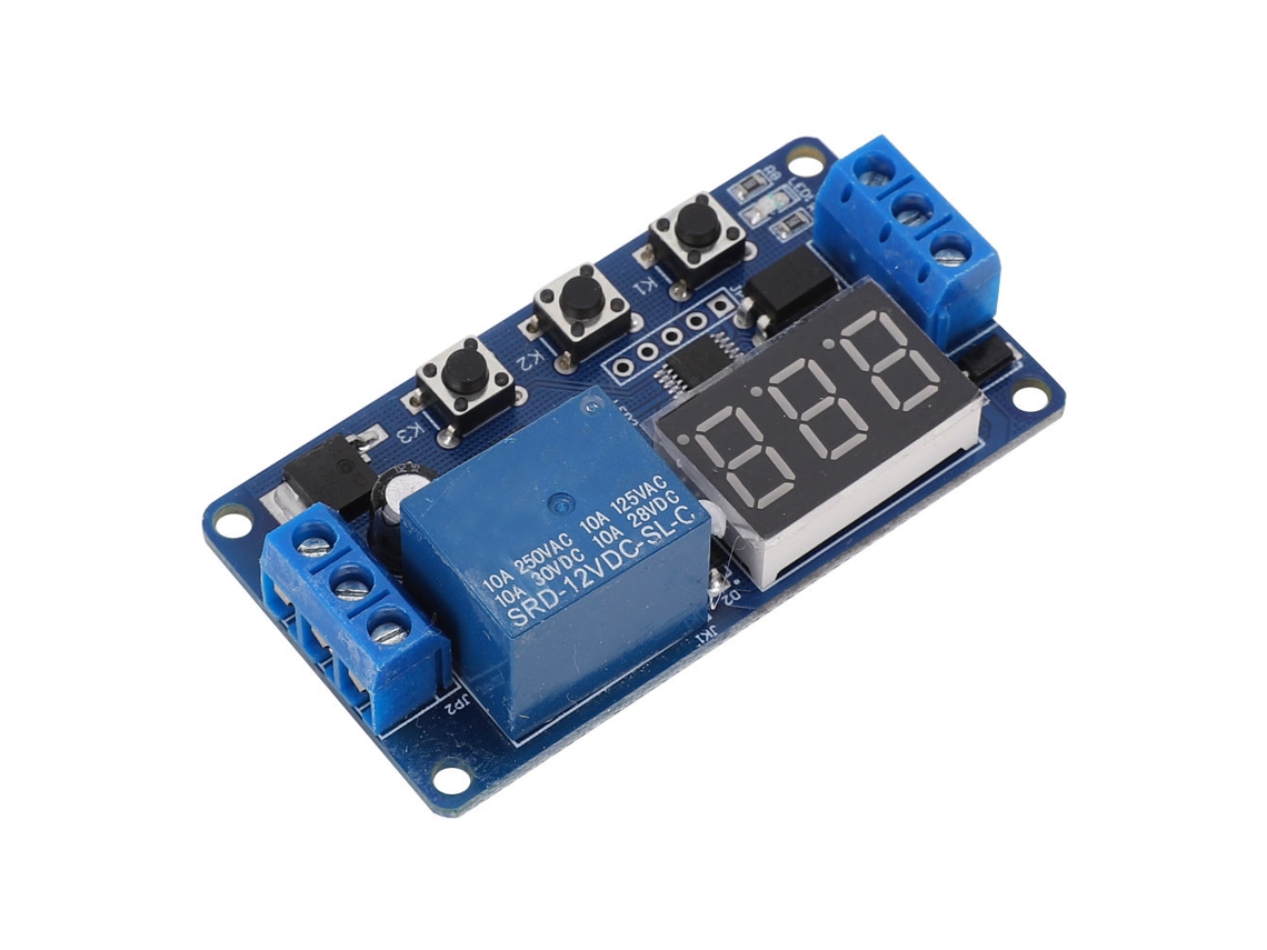 Laxiscreed Relé De Temporização Dc12v Com Display Digital Para Controle De Atraso
