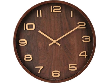 Relógio De Parede 30 Cm Design Em Madeira Ko 837362340 Segnale