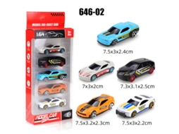 Miniaturas de Carros Deslizantes em Escala 1/64, Brinquedos Infantis MDUG (5 Carros)