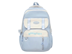 Mochila Escolar Versátil Para Adolescentes, Em Nylon, Para Laptop, Confortável E Ideal Para Estudantes Do Ensino Fundamental E Médio. Azul.