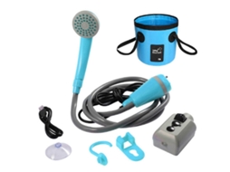 Bomba Portátil Para Áreas Externas, Chuveiro Recarregável, Equipamento Para Camping, Azul E Cinza PENGDSJE