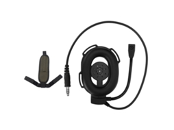 Aetheria fone de Ouvido Unilateral para Capacete de Motocicleta com Conector Militar Padrão Preto