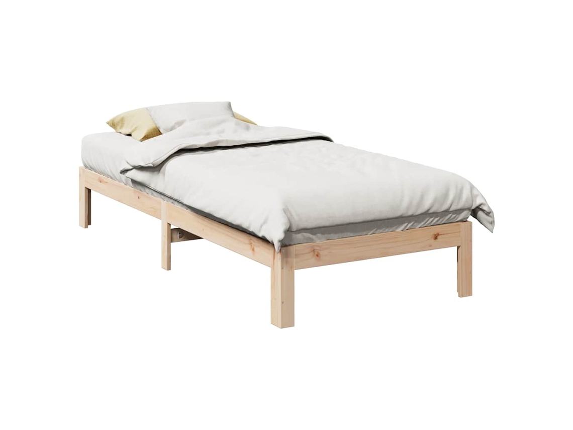 Vidaxl Cama Sem Colchão 90x200 Cm Madeira De Pinho Maciça