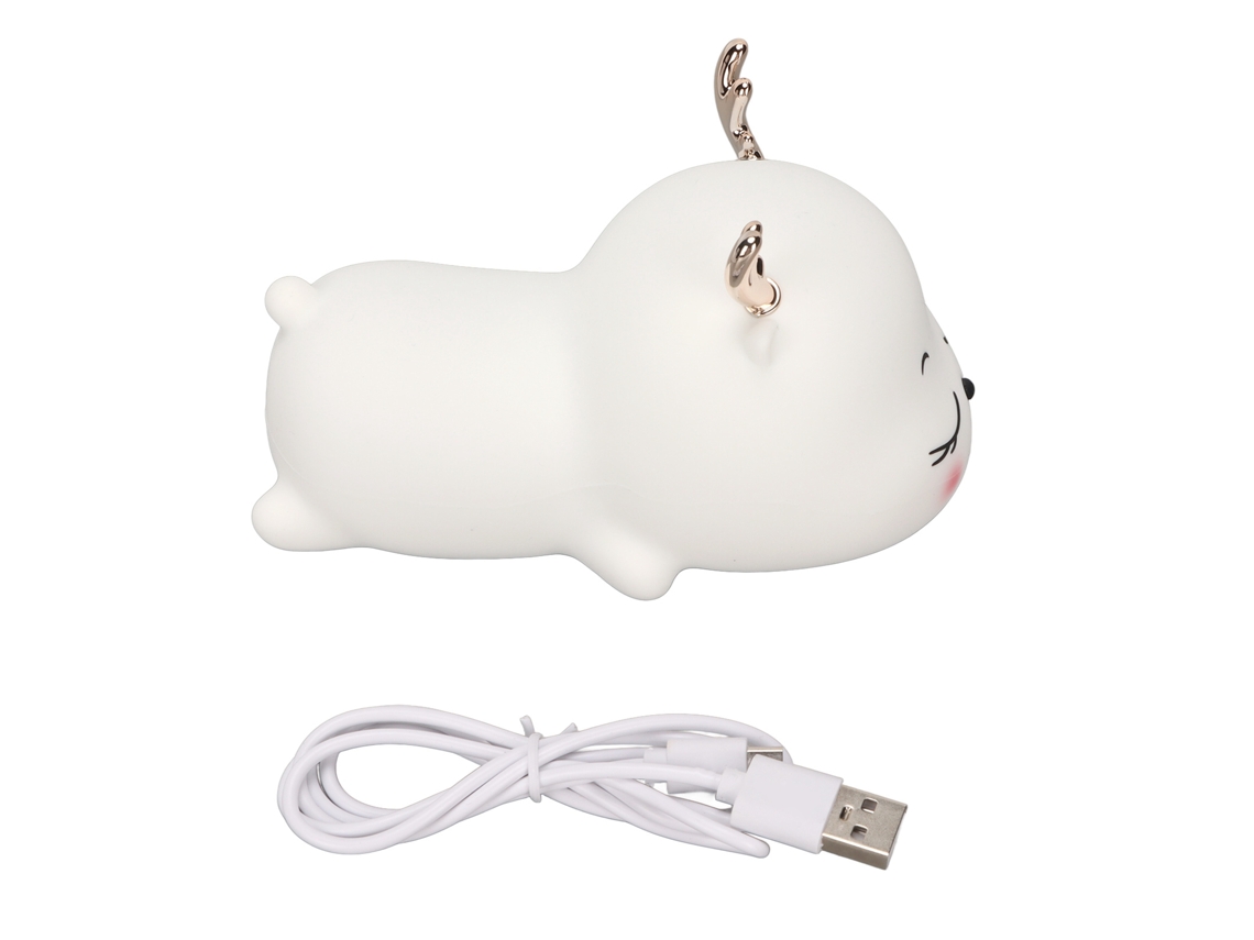 Aetheria lâmpada de Noite de Silicone com Forma de Ren Cute Led Controle por Toque Recarregável