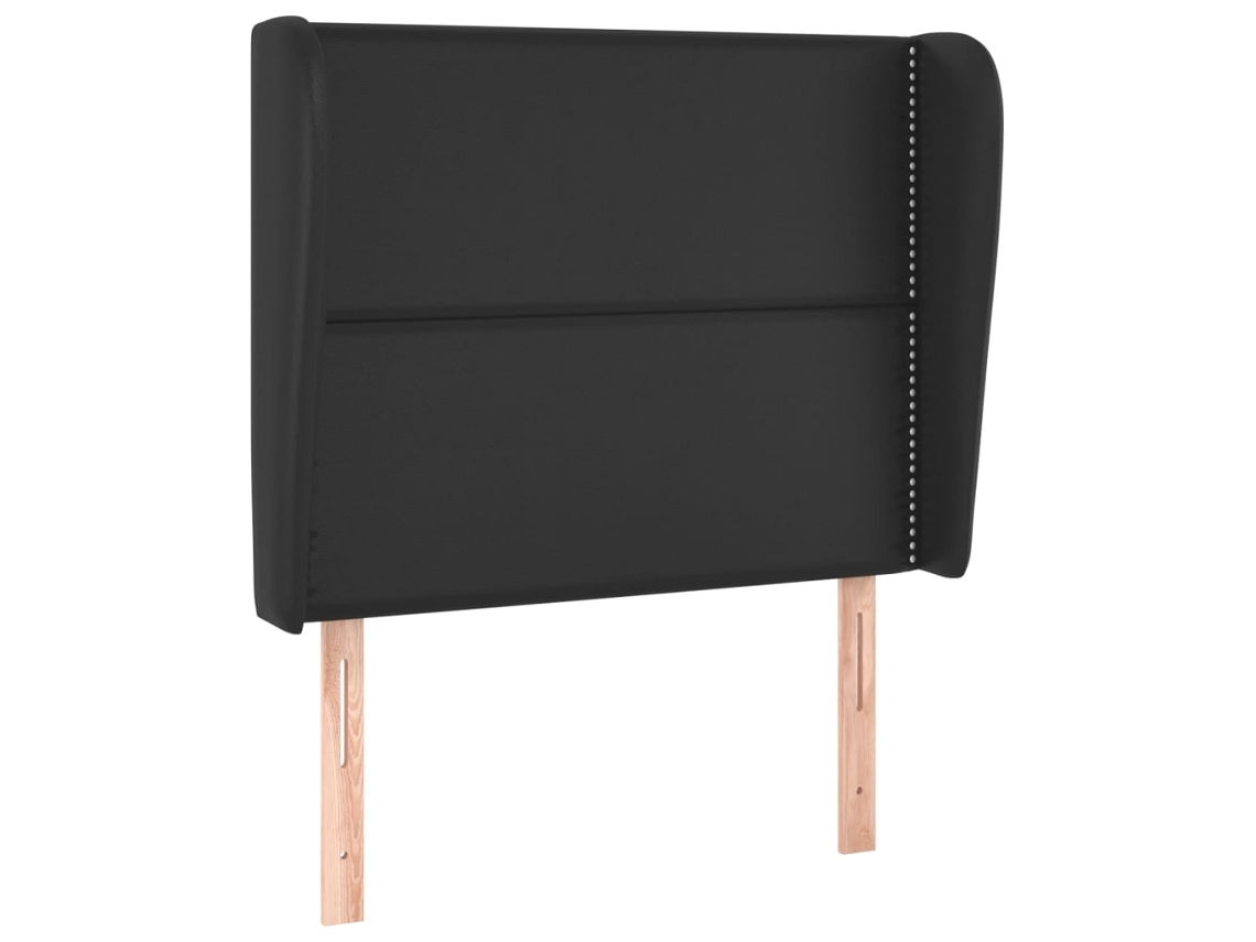 Headboard, Headboards Vidaxl Preto Couro Artificial (103 X 23 X 118/128 Cm)