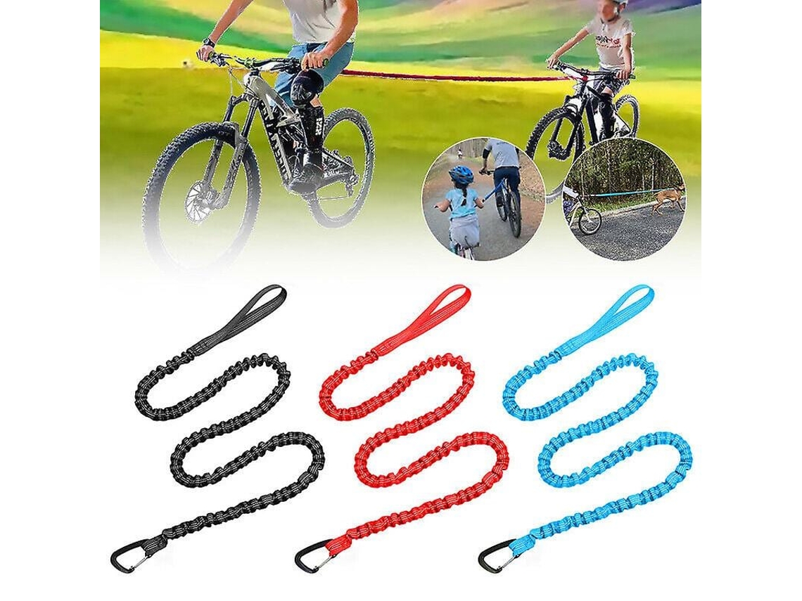 Corda De Tração Elástica Para Bicicleta Infantil Com Fivela De Liga, 1,7m A 3m, 500 Lbs, Com Bolsa De Armazenamento