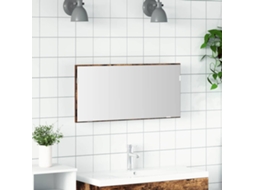 Vidaxl Espelho Castanho 80 X 37 Cm Vidro E Madeira Engenharia