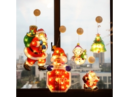 Lurelia Luz Ventosa Natal Luzes Led Boneco Neve Varrendo Chão Grandes