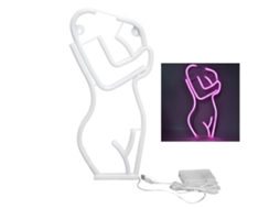 Rebe-luz Led Neon Forma Corporal Sinal De Parede Decorativa Usb Para Dormitório Bar Festa Casamento Luz Rosa