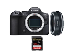 Eos R6 Mark Ii + Canon Ef eos R Premium + 1 Sandisk 128gb Uhs ii 300mb/s Máquina Fotográfica Híbrida + Ebook Pricedirect CANON