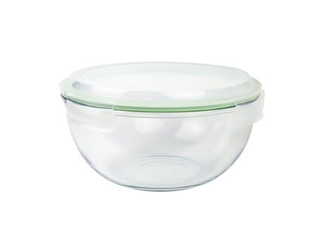 Saladeira redonda hermética com tampa de vidro temperado 4L GLASSLOCK