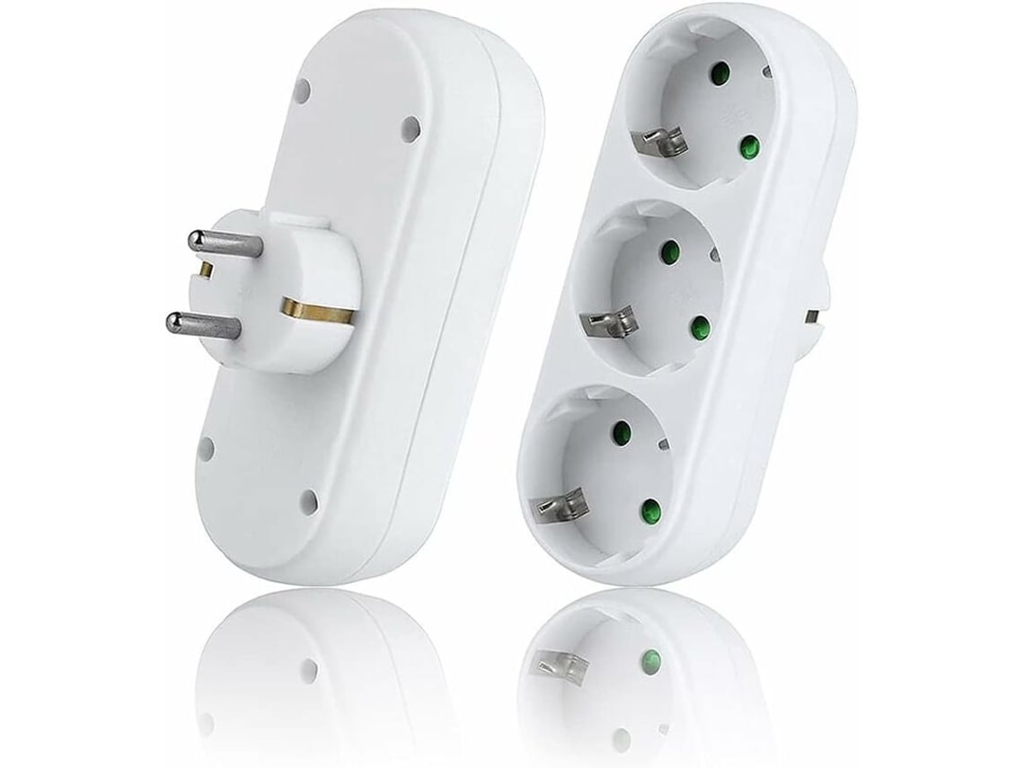 Régua De Tomadas Parede 2 Peças, Com 3 (3500w/16a), Tomada Múltipla Para Casa E Escritório.