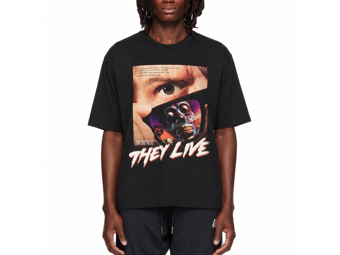 Rockinstone They Live Movie Poster Black Adult T-shirt Size:xl