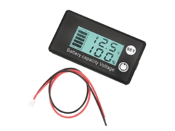 MEDIDOR DE TENSÃO DE BATERIA LCD com 2 fios, backlight, para baterias de lítio e chumbo ácido 7.68V | S/MARCA