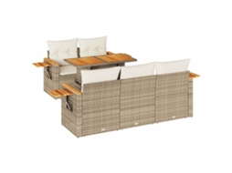 Garden Sofa Set, Garden Sofa Sets Vidaxl Bege Rattan / Vime (n/a)