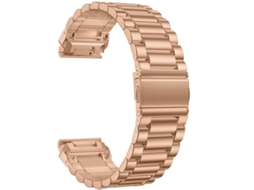 Bracelete para Garmin aço inoxidável com fecho dobrável três esferas Tactix ouro rosa (26mm)