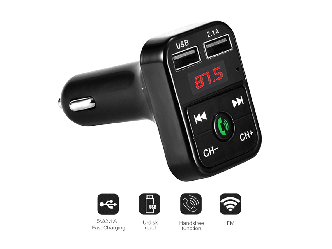 Car Mp3 Player Bt Fm Transmitter Dual Usb Charger Tf U-disk Hands-free