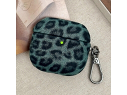 Capa De Policarbonato Para Fones De Ouvido Sem Fio Airpods 3 Com Textura De Leopardo