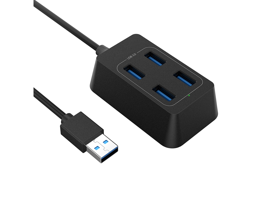 Dodocool Hub Usb 3.0 Superspeed De 4 Portas Com Transferência De Dados De 5gbps Plug Play Preto