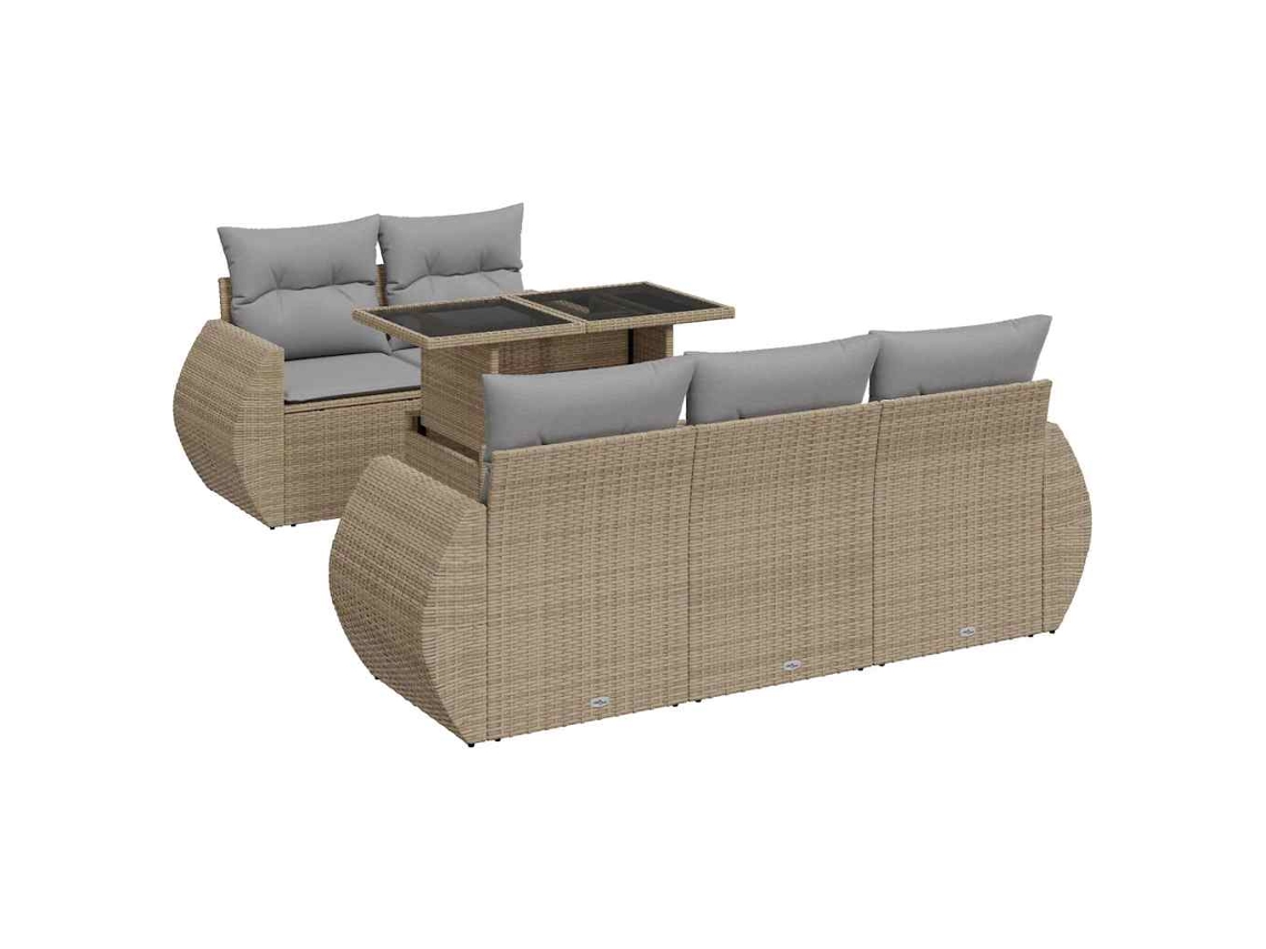 Garden Sofa Set, Garden Sofa Sets Vidaxl Bege Rattan / Vime (n/a)