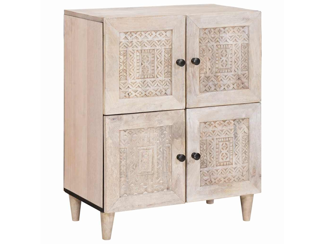 Vidaxl Buffet Branco Descolorido 60 X 33 X 75 Cm