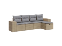 Garden Sofa Set, Garden Sofa Sets Vidaxl Bege Rattan / Vime (n/a)