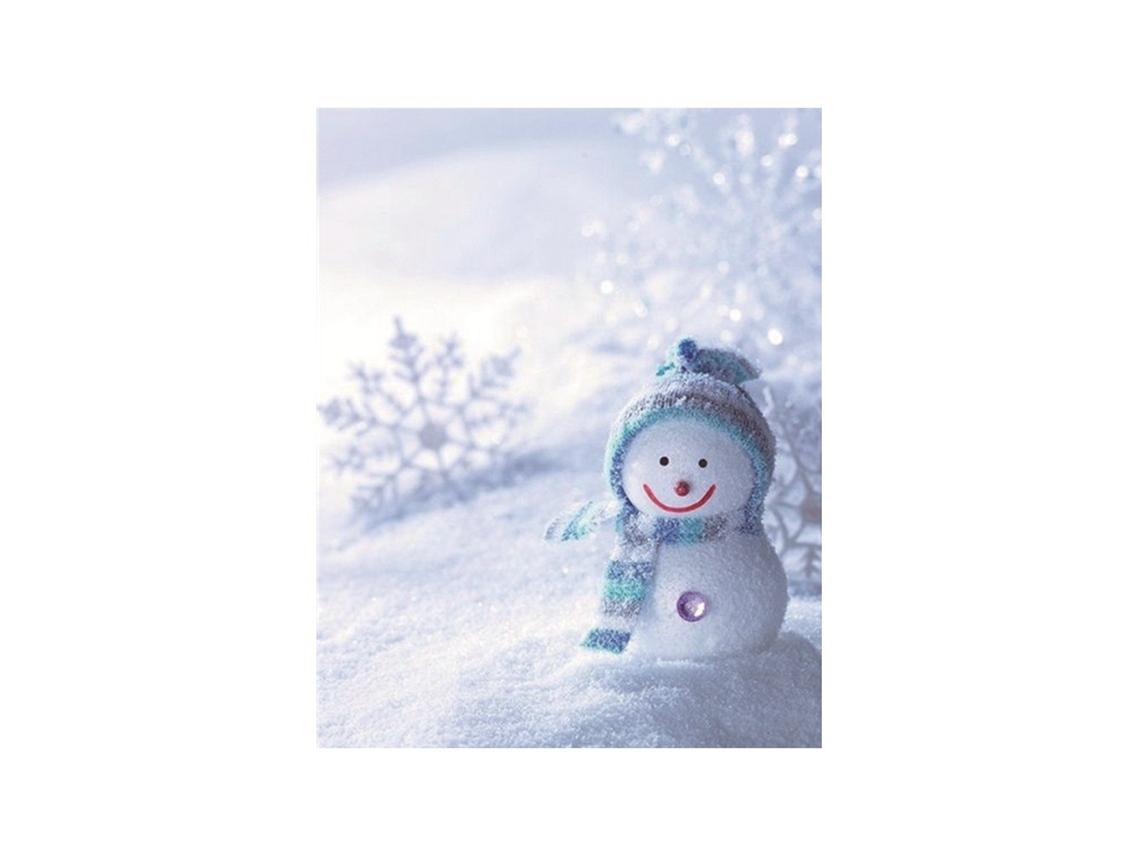 Pintura com Diamantes Boneco de Neve de Natal (Versão Completa com Diamantes, Artesanato Faça Você Mesmo para Crianças)
