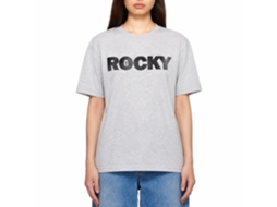 Rockinstone Rocky Movie Logo Heather Gray Adult T-shirt Size:l