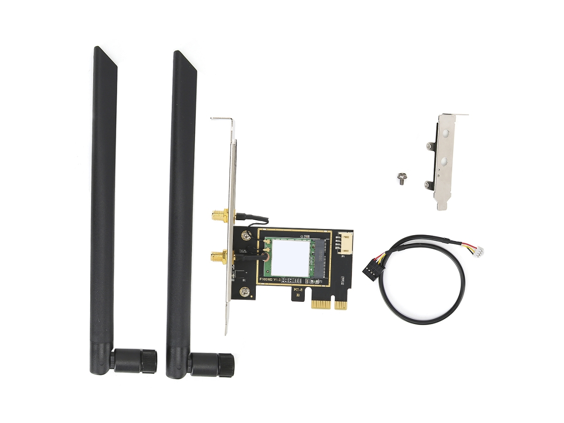 Placa De Rede Sem Fio Para Intel Ax200ngw Wifi6 Desktop Pcie 2.4/5ghz Tamanho Mini
