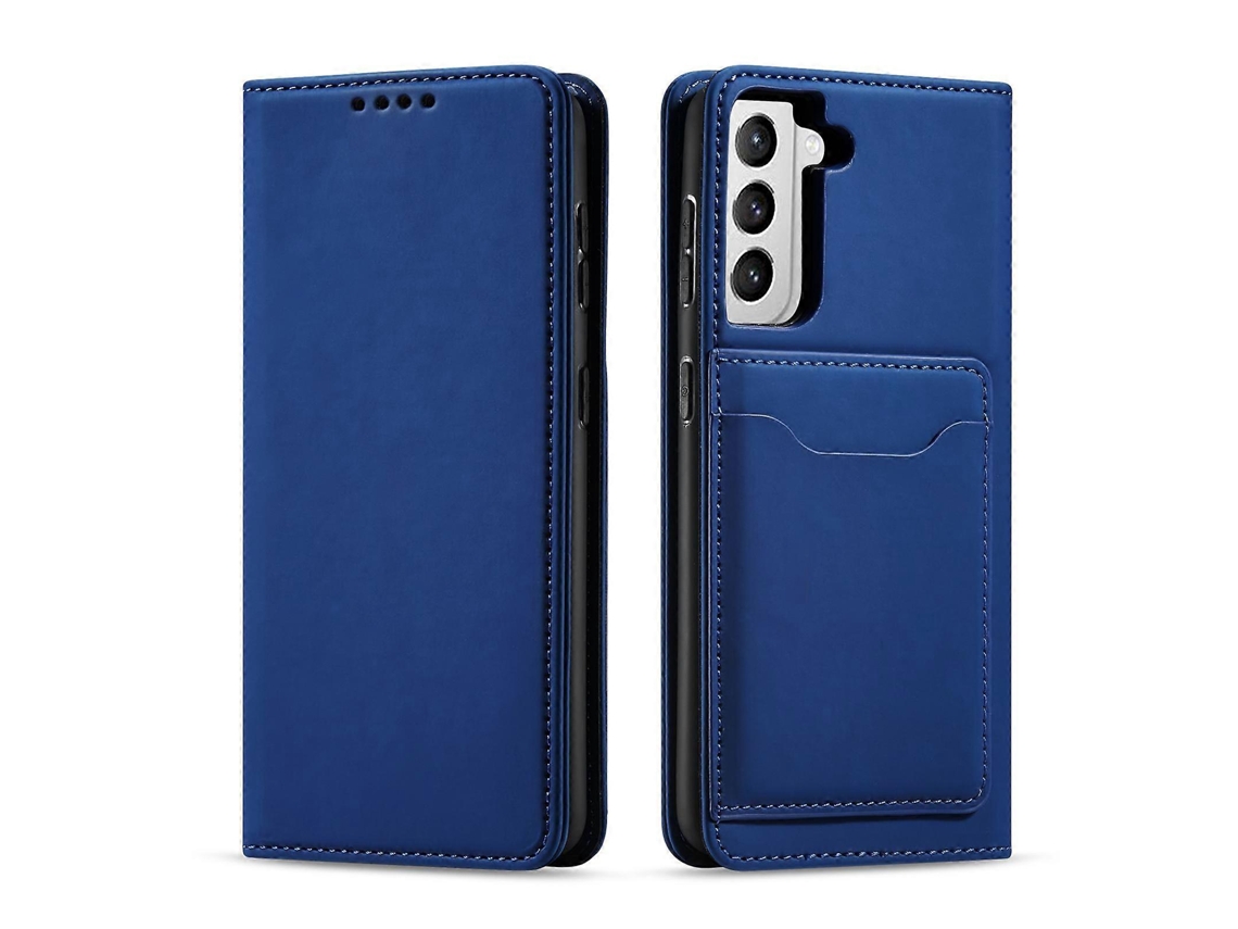 Capa De Couro Para Celular Com Suporte Para Cartão Magnetism Skin Feel