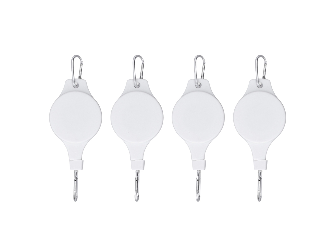 Primerox 4pcs Gancho Retrátil de Polia para Carrinho de Bebê e Armazenamento de Brinquedos Flexível