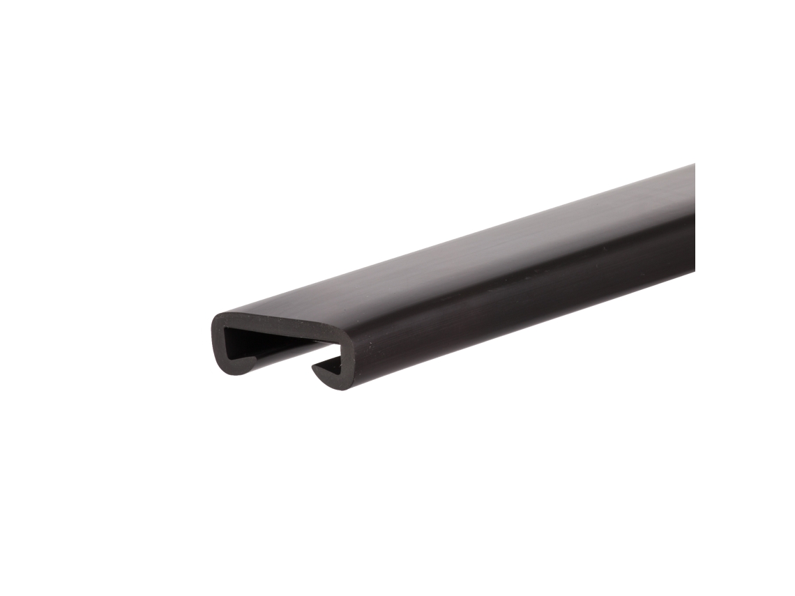 Corrimão Quest Pvc Premium 40x8 Mm, Preto, 1 M