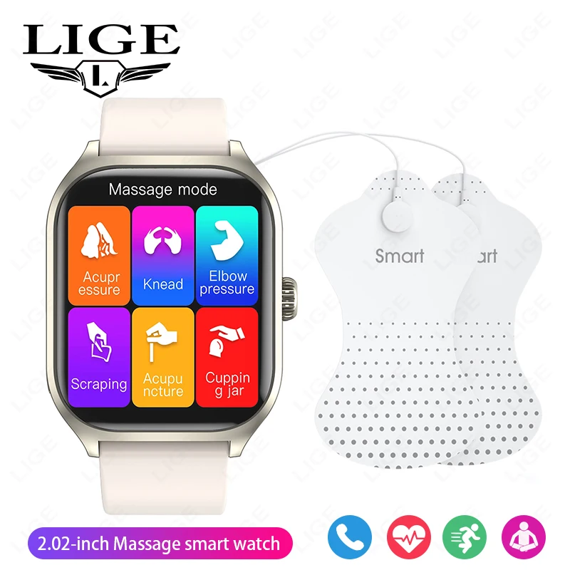 Smartwatch MDUG com atividades, saúde, chamadas Bluetooth e IA