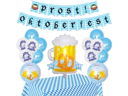 Primerox kit de Decoração com Balões Oktoberfest Bandeira Toalha Mesa Decorativos Bavarian Festa Cerveja